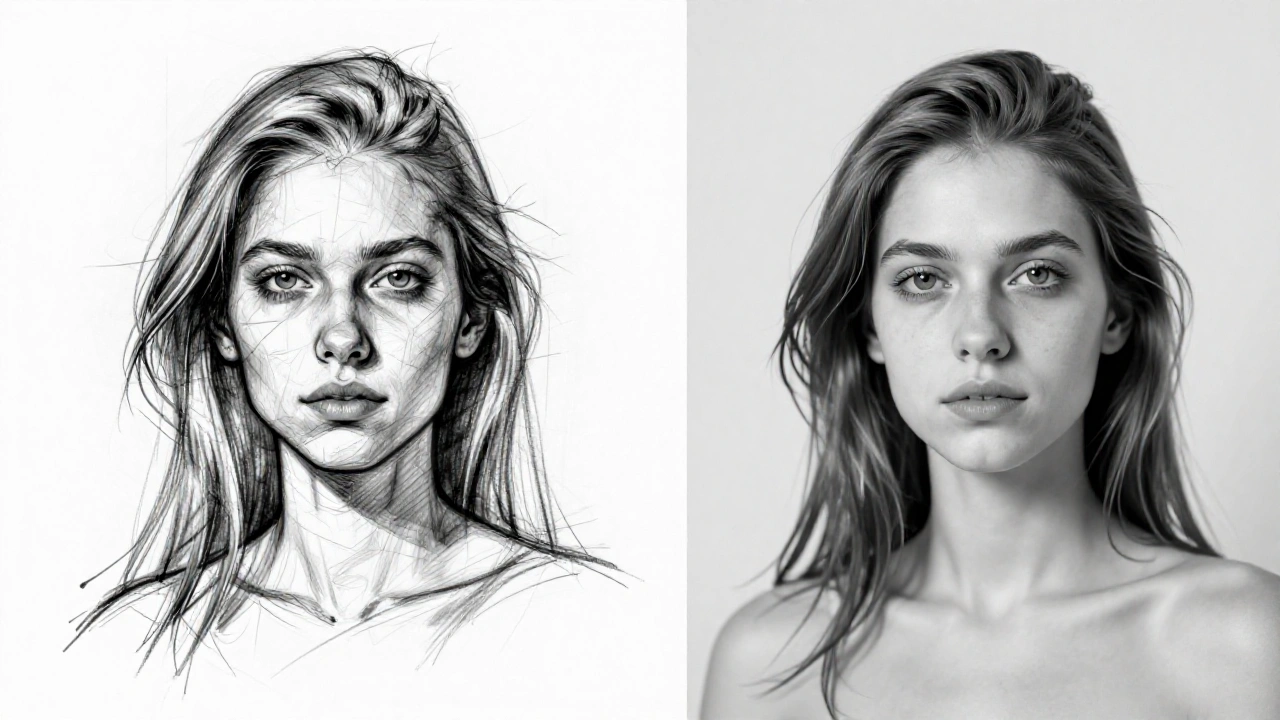 Comparison: Bad Grey Lines vs Z-Image Clean Lines