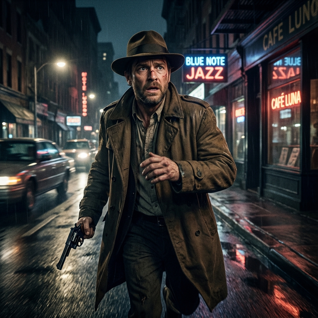 Noir Detective Closeup