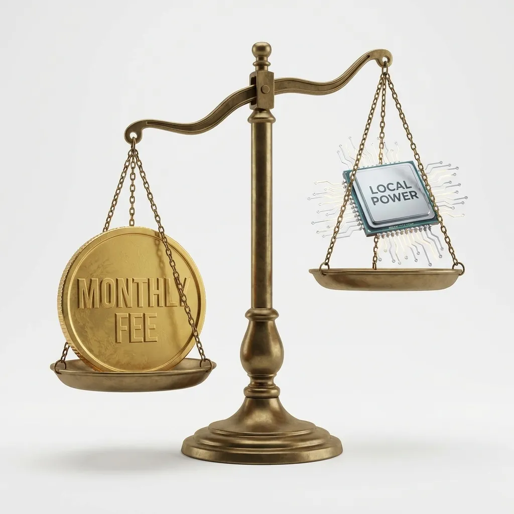 Cost comparison balance scale