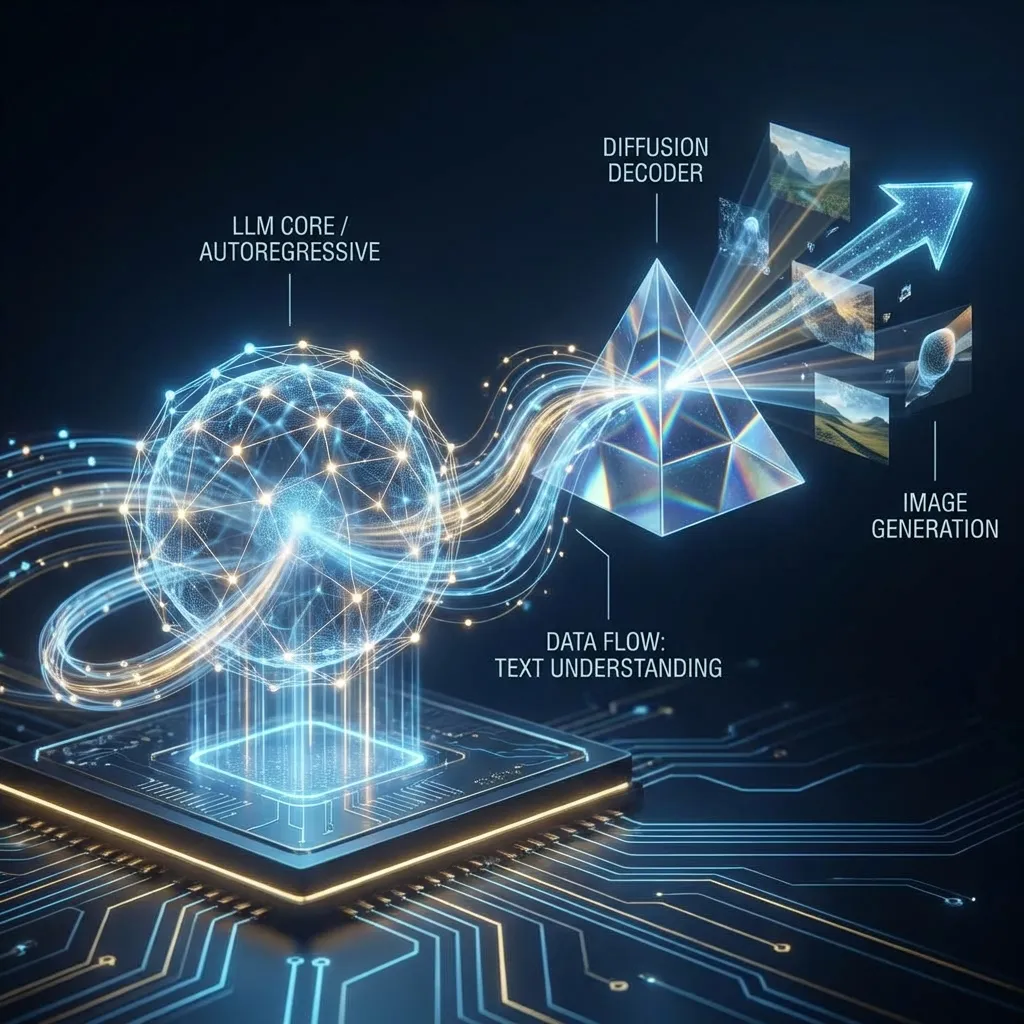 Abstract visualization of hybrid architecture