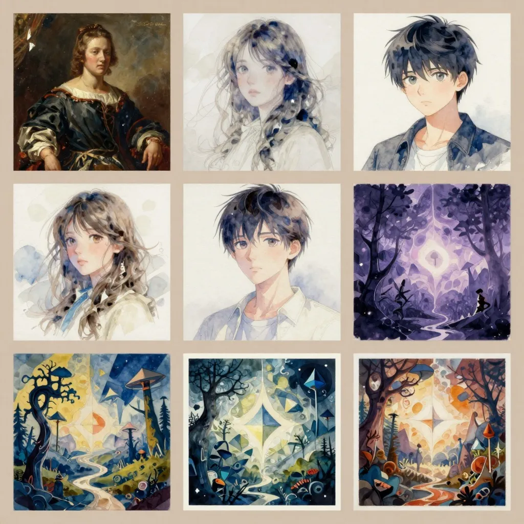 Artistic Styles Grid