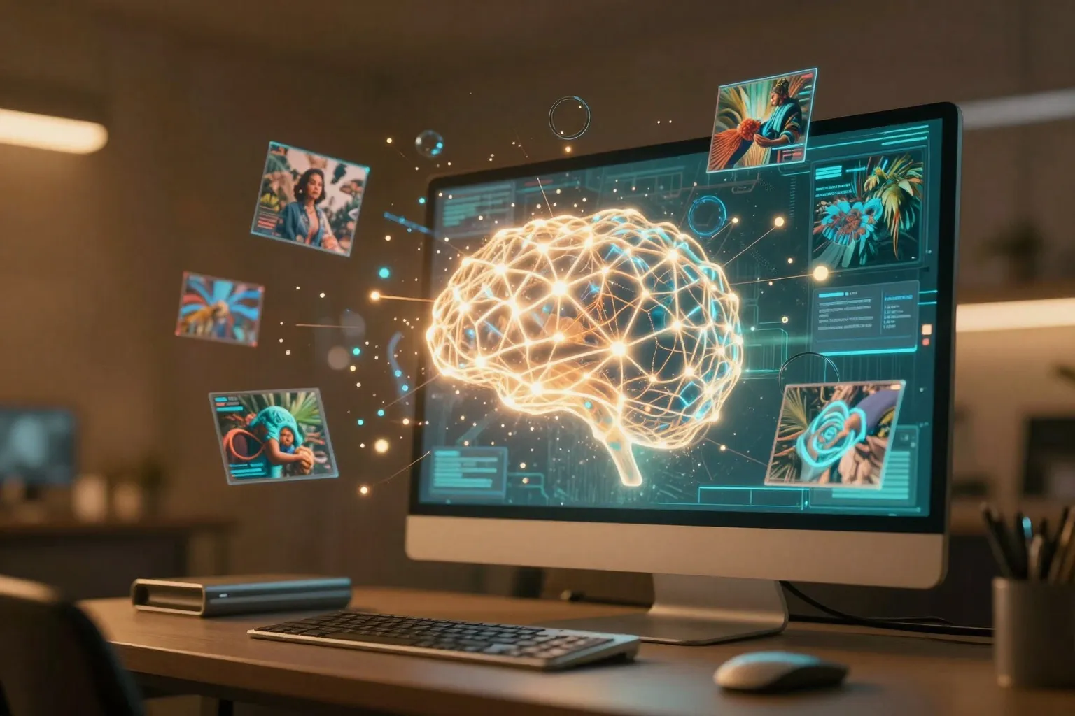 Z-Image hero visualization — neural network meets creative output