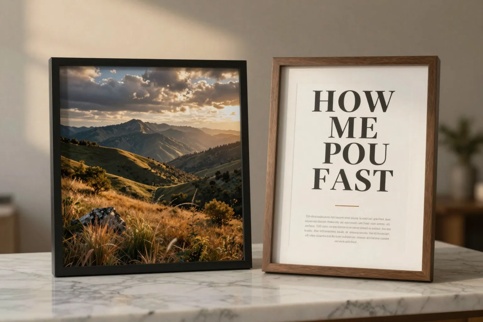Side-by-side visual quality and text rendering comparison