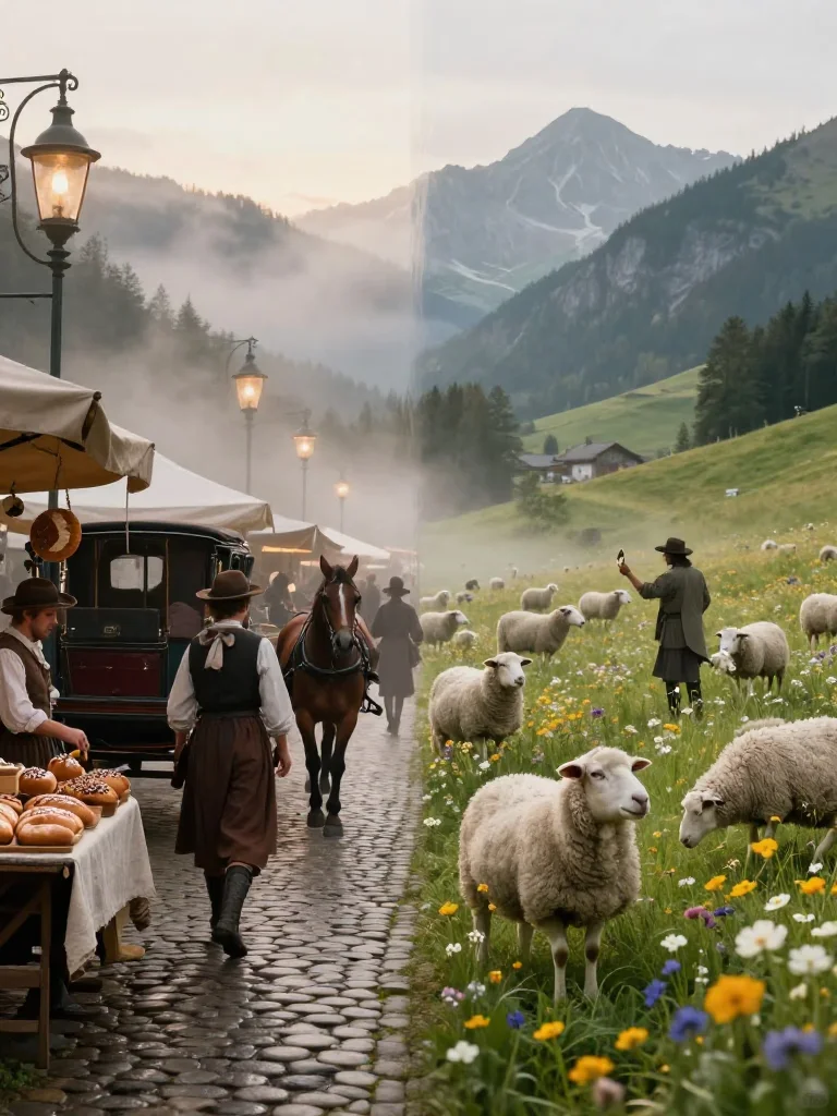 Side by side comparison of stock photo search vs Z-Image generation